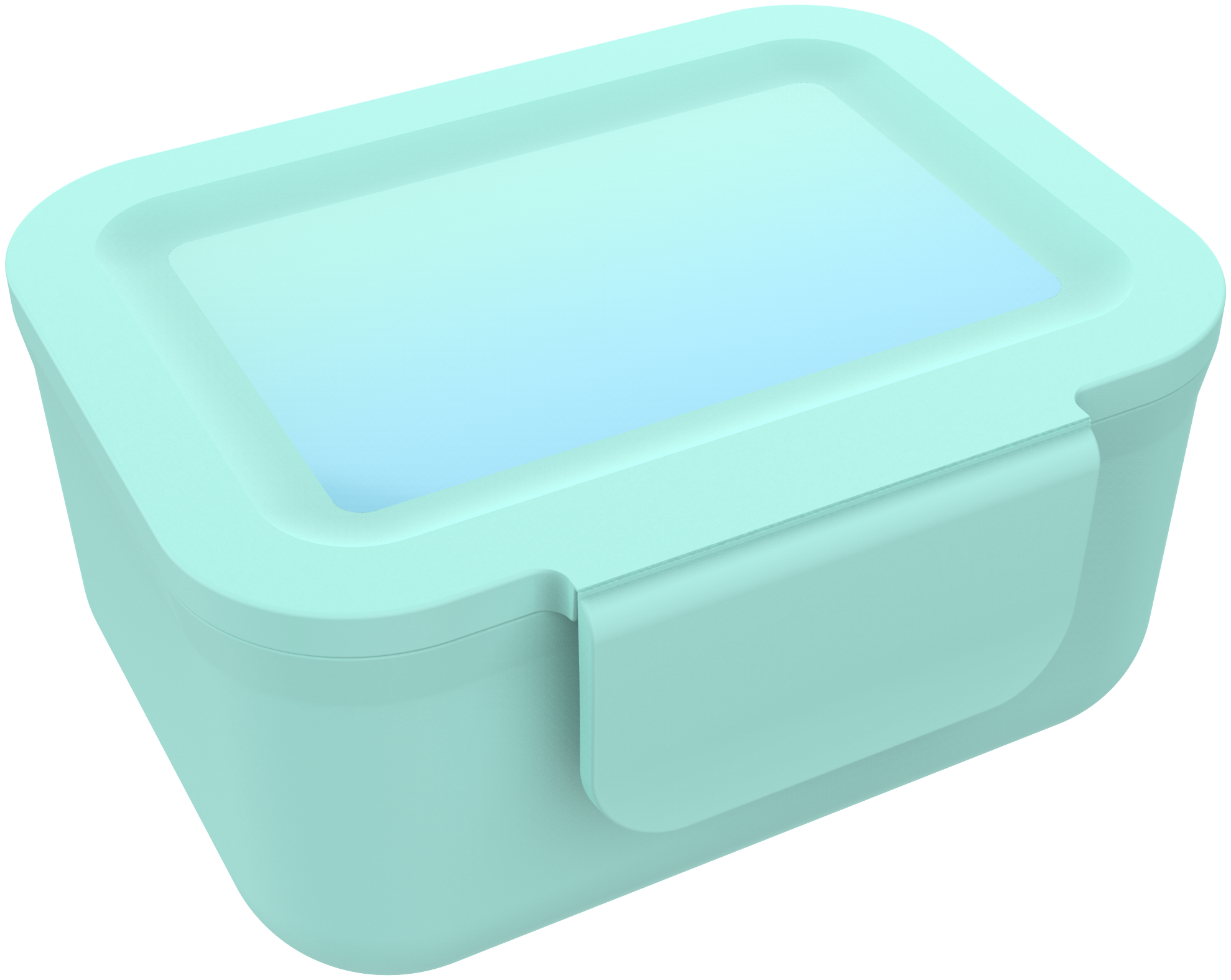 Snackdoosje met clip groen blauw