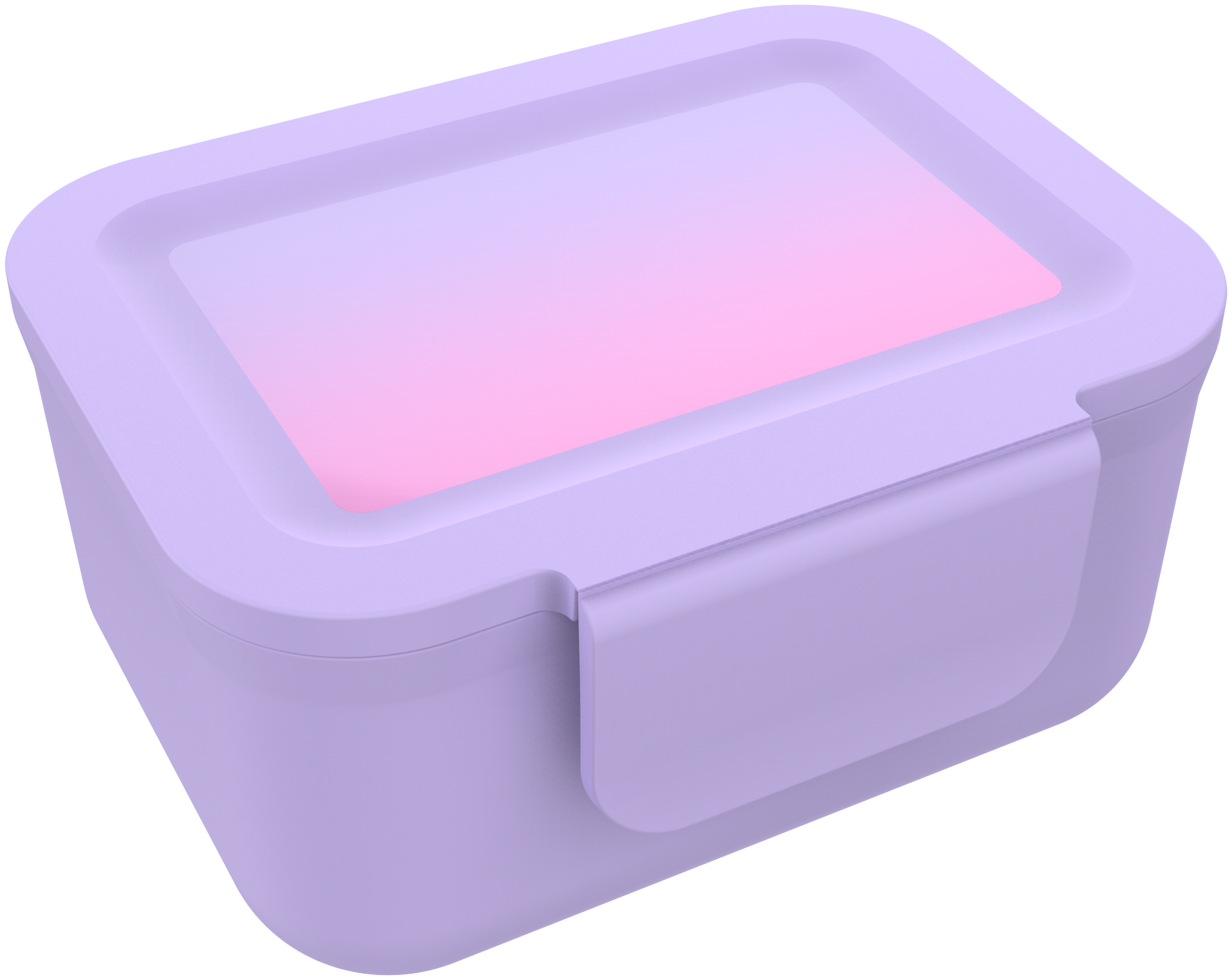 Snackdoosje met clip (paars-roze)