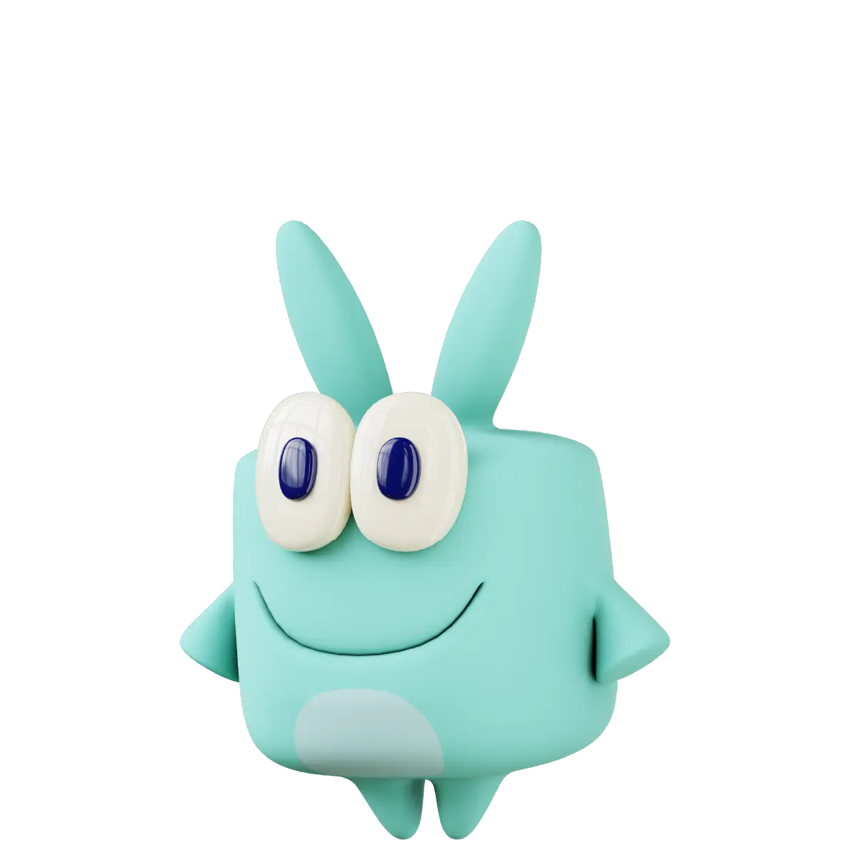 Blue mascot buddy